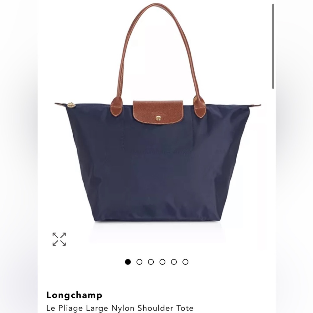 Navy Longchamp Le Pliage Tote Bag